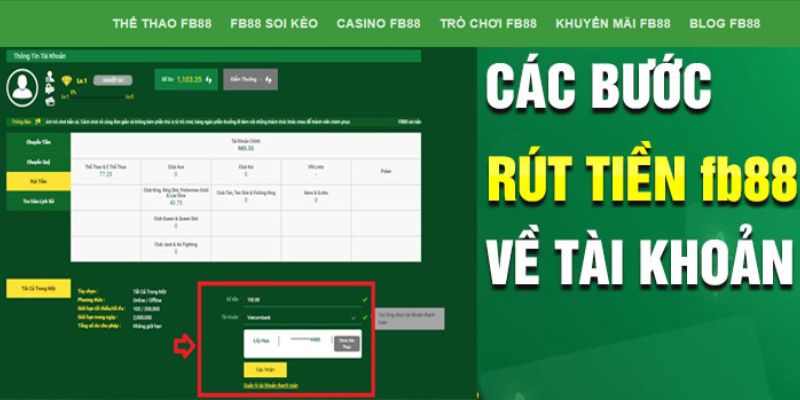 Rút tiền tại FB88 với quy trình đơn giản và thời gian xử lý nhanh